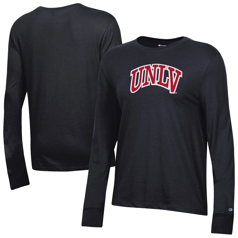 Women's Champion Black UNLV Rebels Core Long Sleeve T-Shirt