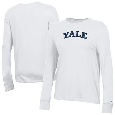 Women's Champion White Yale Bulldogs Core Long Sleeve T-Shirt