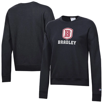 Women's Champion Black Bradley Braves Powerblend Pullover Sweatshirt