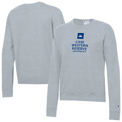 Women's Champion Gray Case Western Reserve Spartans Powerblend Pullover Sweatshirt