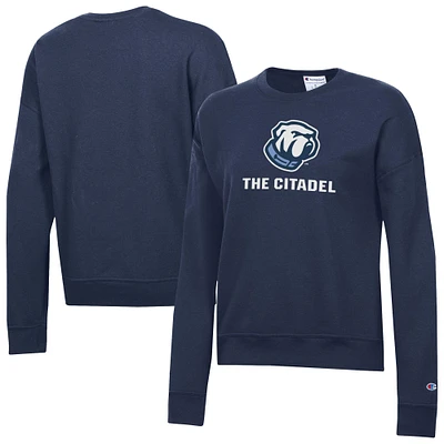 Women's Champion  Navy Citadel Bulldogs Powerblend Pullover Sweatshirt