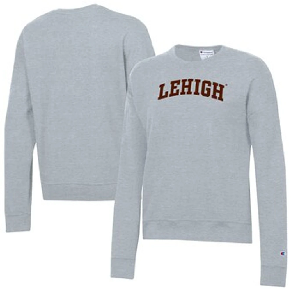 Women's Champion Gray Lehigh Mountain Hawks Powerblend Pullover Sweatshirt