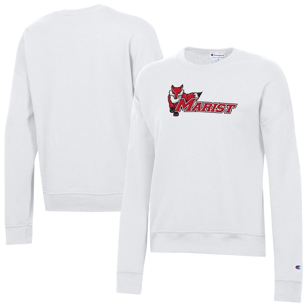 Women's Champion Marist Red Foxes Powerblend Pullover Sweatshirt