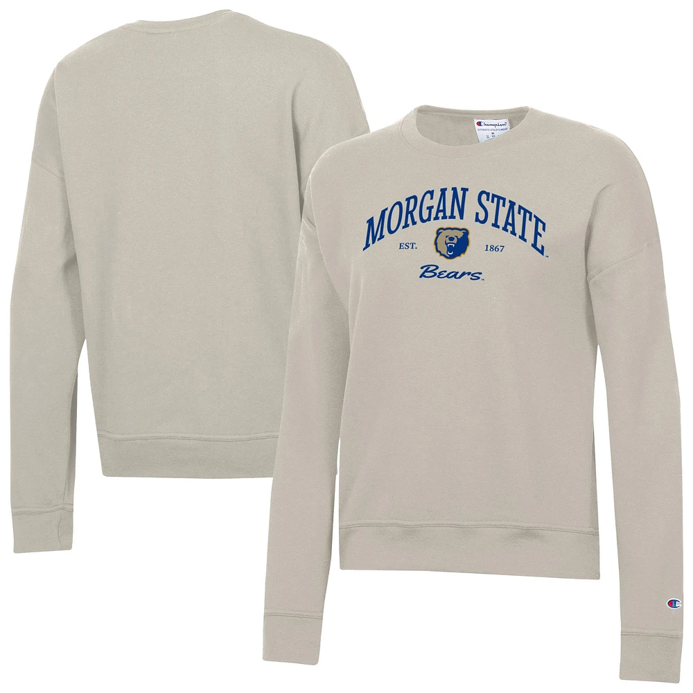 Women's Champion Oatmeal Morgan State Bears Powerblend Pullover Sweatshirt