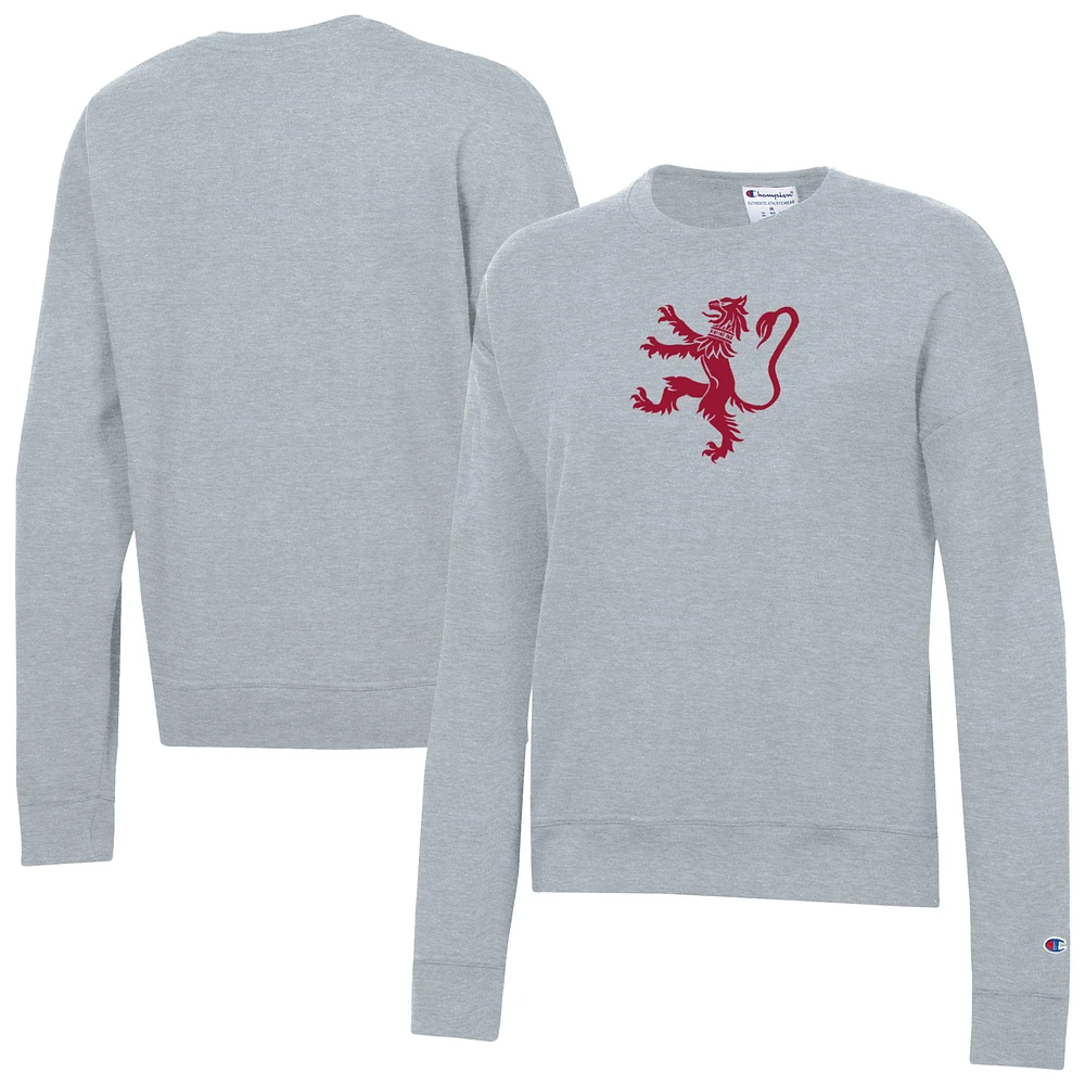 Women's Champion Gray Phillips Exeter Academy Big Red Powerblend Pullover Sweatshirt