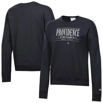 Women's Champion Black Providence Friars Powerblend Pullover Sweatshirt