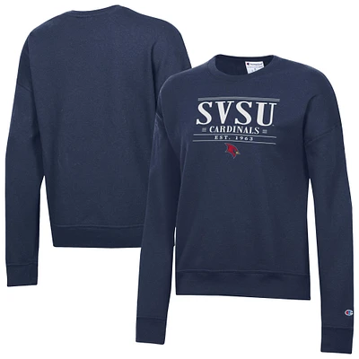 Women's Champion Navy Saginaw Valley State Cardinals Powerblend Pullover Sweatshirt