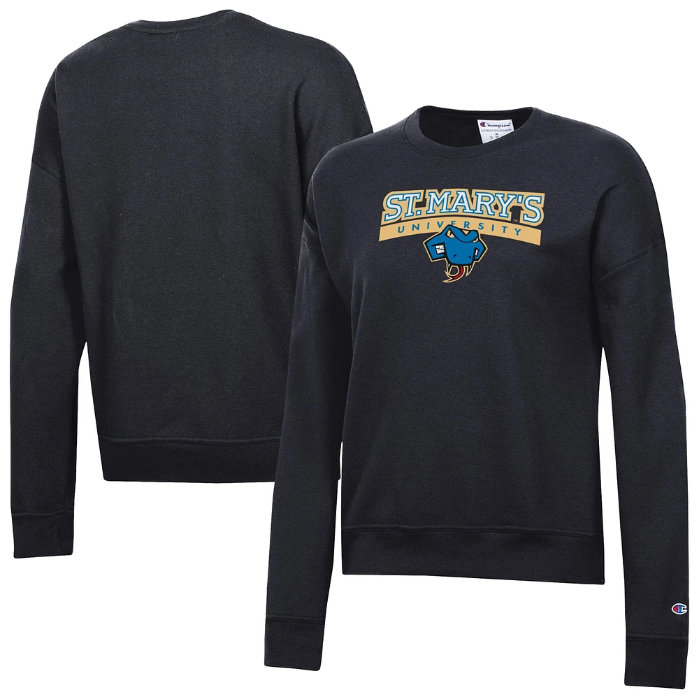 Women's Champion Black Saint Mary's Gaels Powerblend Pullover Sweatshirt