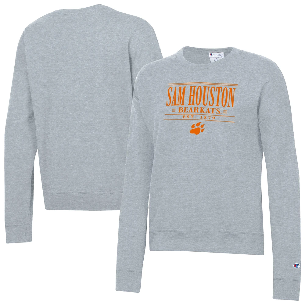 Women's Champion Gray Sam Houston State Bearkats Powerblend Pullover Sweatshirt
