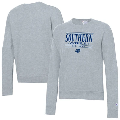 Women's Champion Gray Southern Connecticut State Owls Powerblend Pullover Sweatshirt