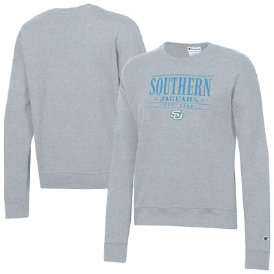 Women's Champion Gray Southern University Jaguars Powerblend Pullover Sweatshirt
