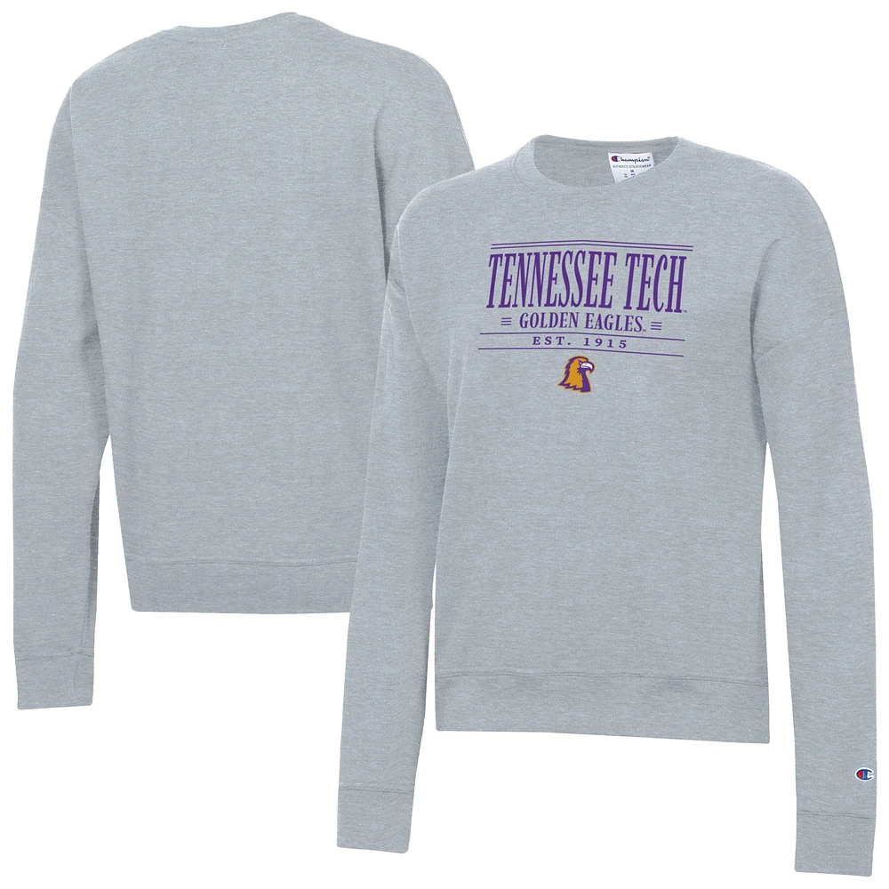 Women's Champion Gray Tennessee Tech Golden Eagles Powerblend Pullover Sweatshirt