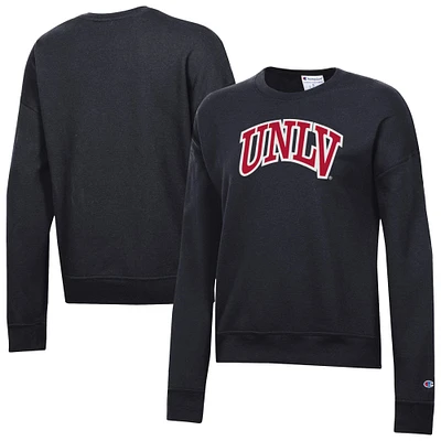 Women's Champion Black UNLV Rebels Powerblend Pullover Sweatshirt