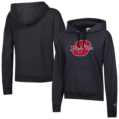 Women's Champion  Black Cal State Stanislaus Warriors Powerblend Fleece Pullover Hoodie