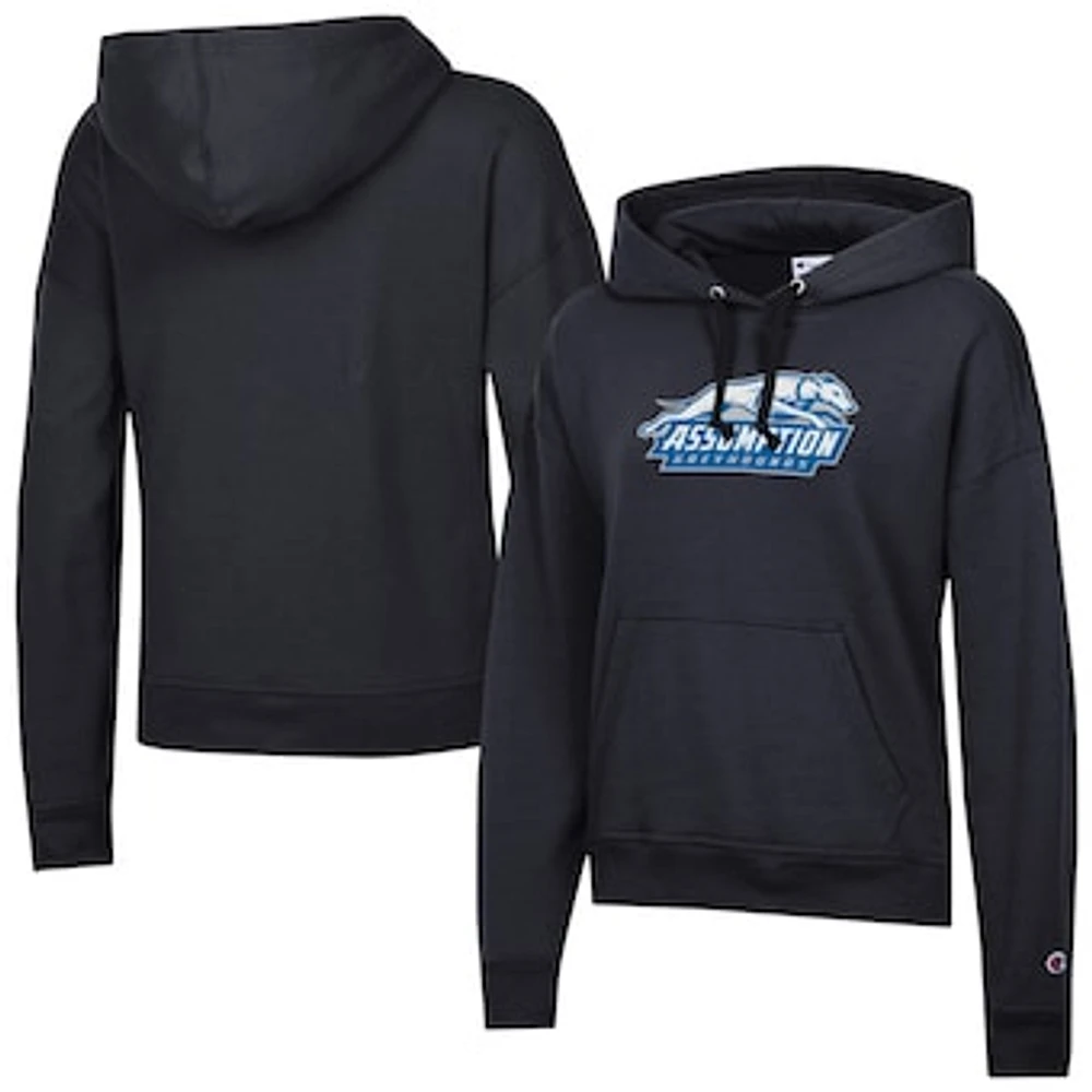 Women's Champion Black Assumption Greyhounds Powerblend Fleece Pullover Hoodie