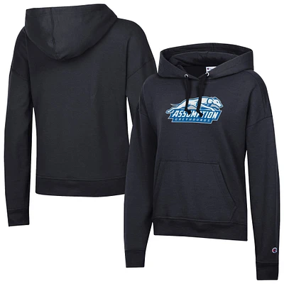 Women's Champion Black Assumption Greyhounds Powerblend Fleece Pullover Hoodie