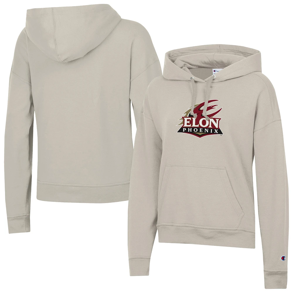 Women's Champion Oatmeal Elon Phoenix Powerblend Fleece Pullover Hoodie