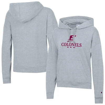 Women's Champion Gray Eastern Kentucky Colonels Powerblend Fleece Pullover Hoodie