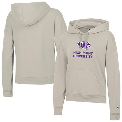 Women's Champion Oatmeal High Point Panthers Powerblend Fleece Pullover Hoodie