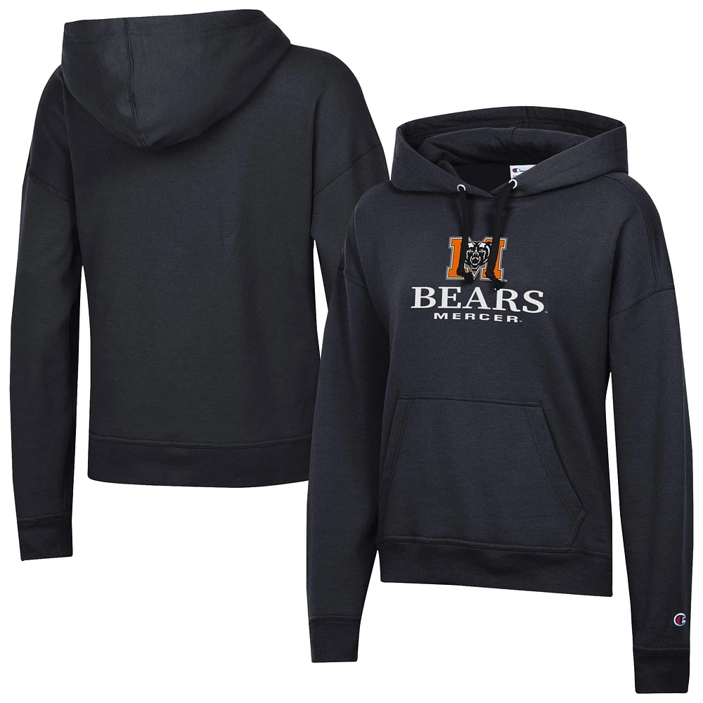 Women's Champion Black Mercer Bears Powerblend Fleece Pullover Hoodie