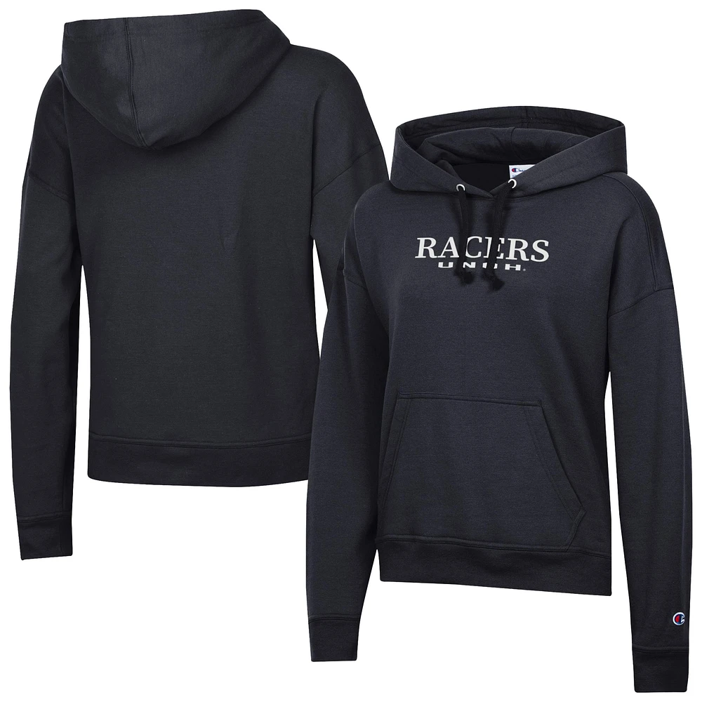 Women's Champion Black Northwestern Ohio Racers Powerblend Fleece Pullover Hoodie