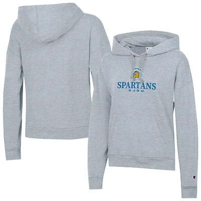 Women's Champion Gray San Jose State Spartans Powerblend Fleece Pullover Hoodie