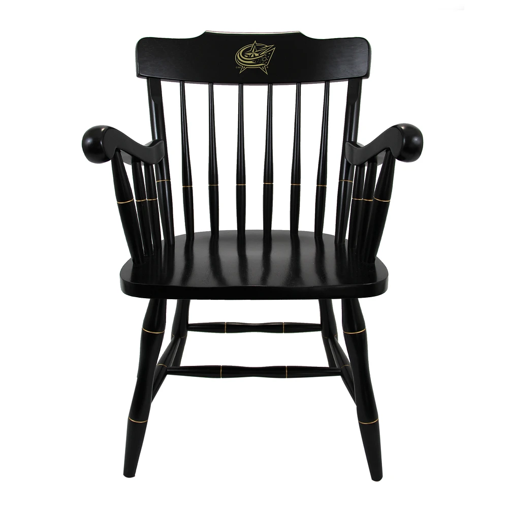 Black Columbus Blue Jackets Captain's Chair
