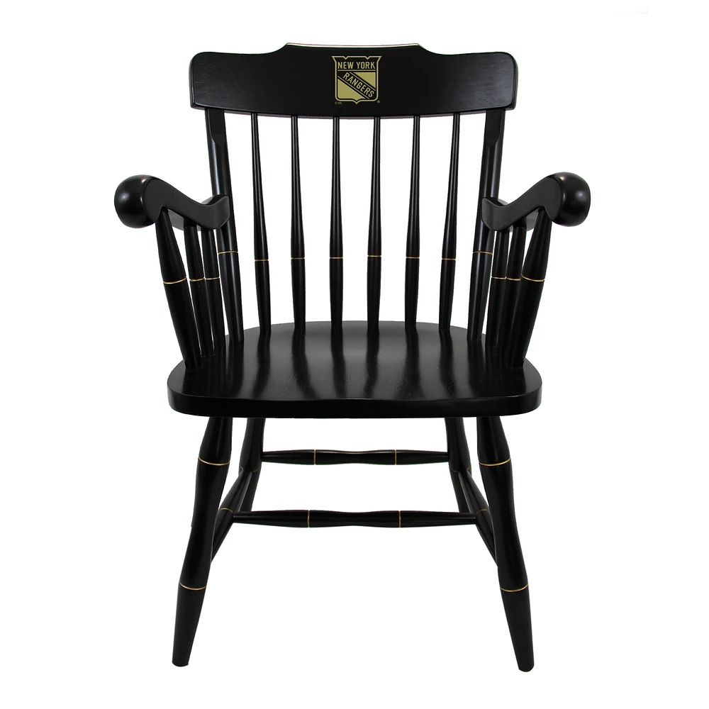 Black New York Rangers Captain's Chair