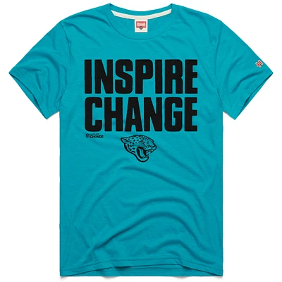 Unisex Homage Teal Jacksonville Jaguars 2024 Inspire Change Tri-Blend T-Shirt