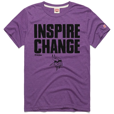 Unisex Homage Purple Minnesota Vikings 2024 Inspire Change Tri-Blend T-Shirt