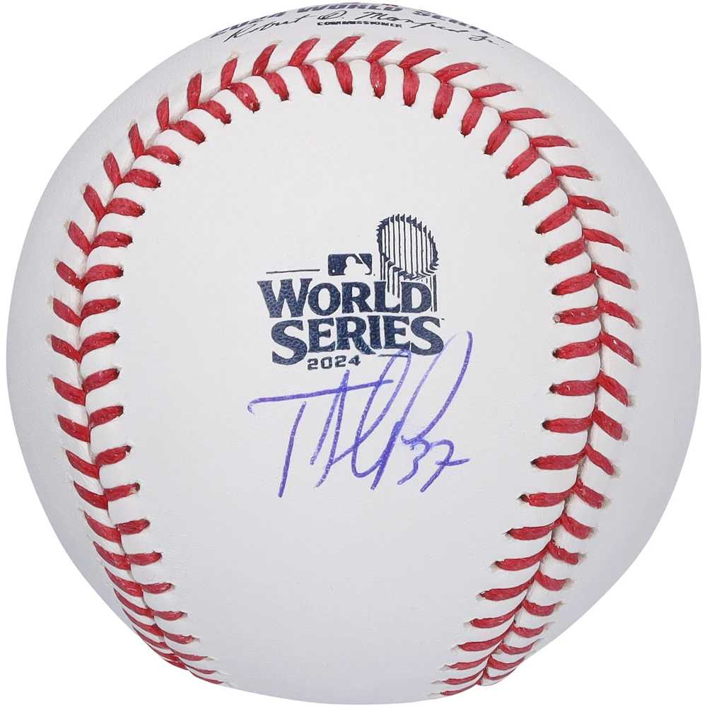 Teoscar Hernandez Los Angeles Dodgers Autographed 2024 World Series Logo Baseball