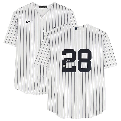 Austin Wells New York Yankees Autographed White Nike Replica Jersey