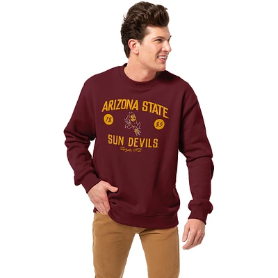 Men's League Collegiate Wear Maroon Arizona State Sun Devils Essentials 2.0 Pullover Sweatshirt
