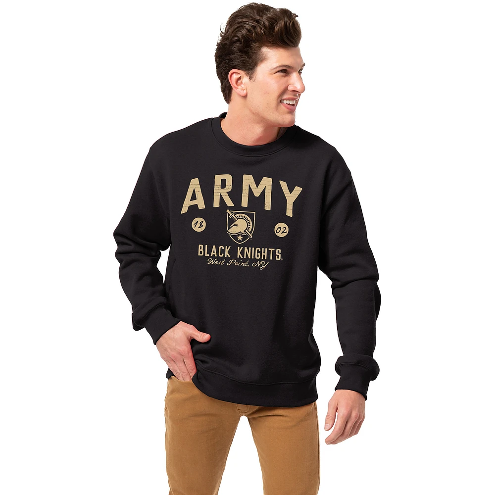 Men's League Collegiate Wear Black Army Knights Essentials 2.0 Pullover Sweatshirt