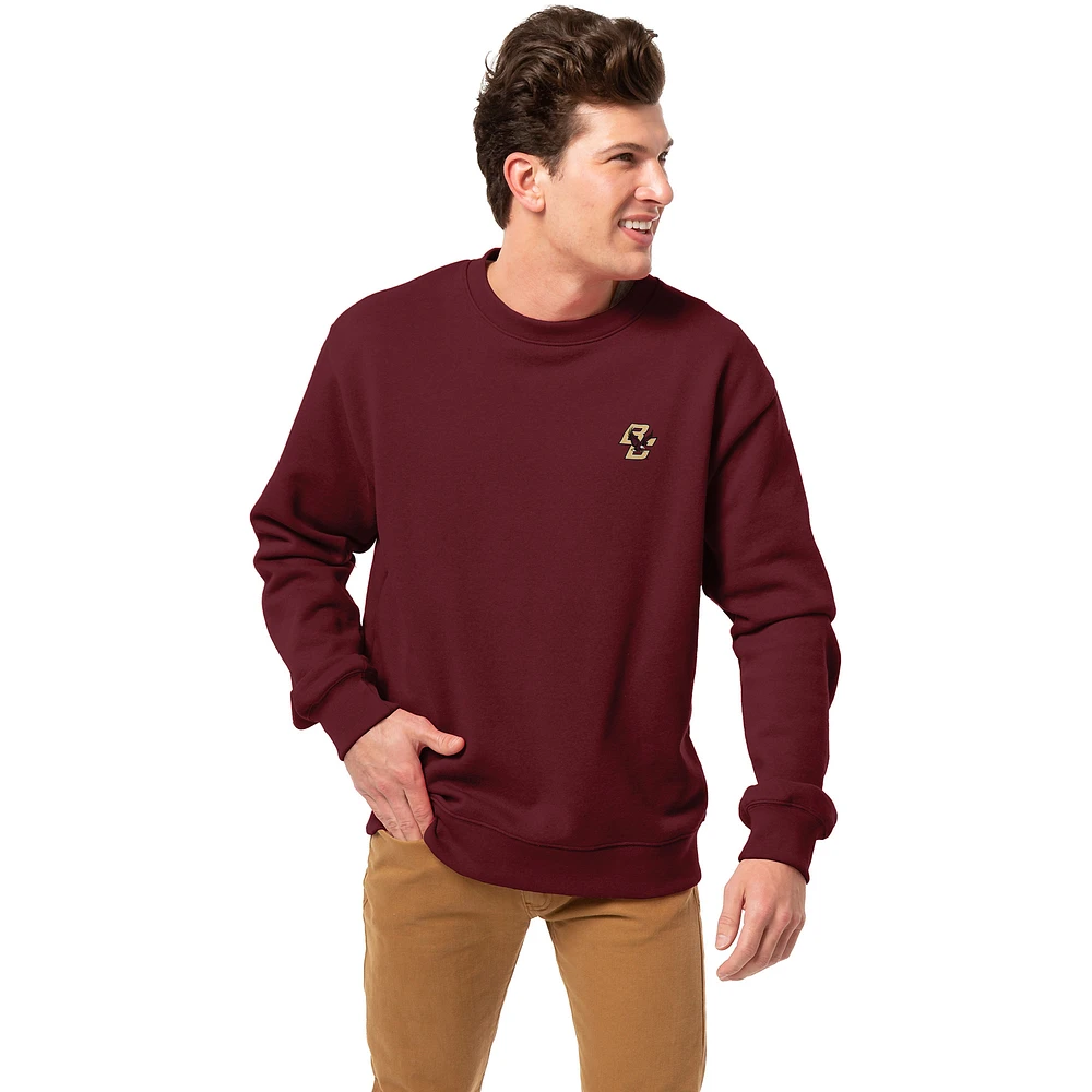 Men's League Collegiate Wear Maroon Boston College Eagles Essentials 2.0 Pullover Sweatshirt