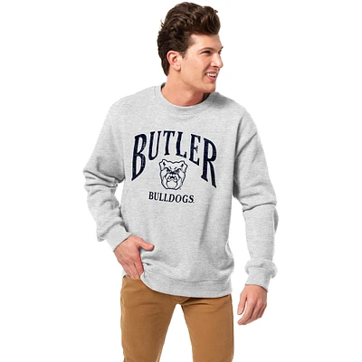 Men's League Collegiate Wear Heather Gray Butler Bulldogs Essentials 2.0 Pullover Sweatshirt