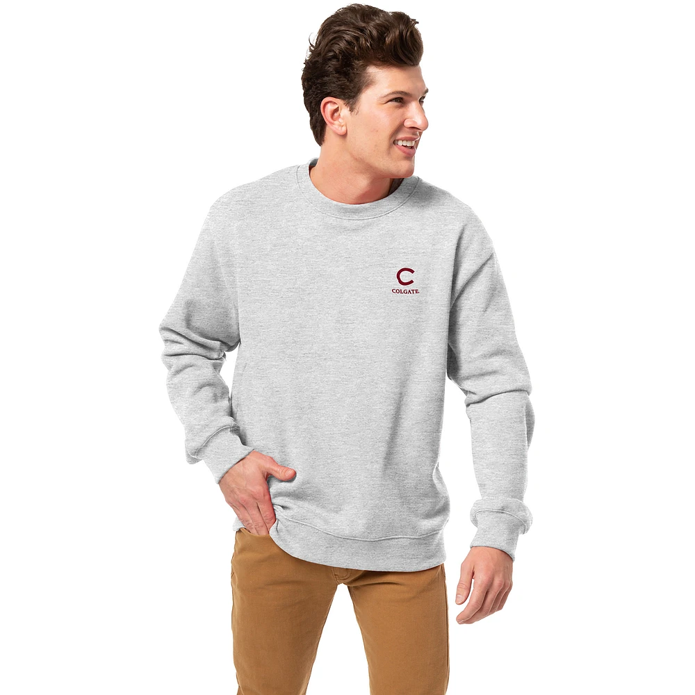Men's League Collegiate Wear Heather Gray Colgate Raiders Essentials 2.0 Pullover Sweatshirt