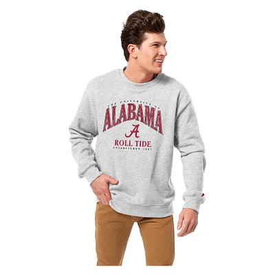 Men's League Collegiate Wear Heather Gray Alabama Crimson Tide Essentials 2.0 Pullover Sweatshirt