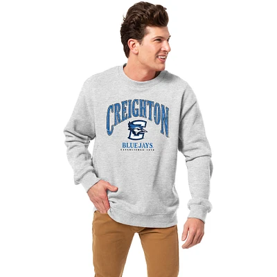 Men's League Collegiate Wear Heather Gray Creighton Bluejays Essentials 2.0 Pullover Sweatshirt