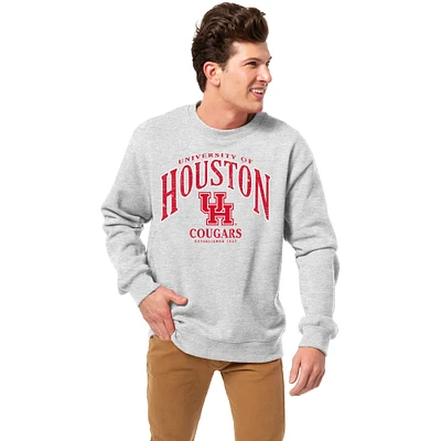 Men's League Collegiate Wear Heather Gray Houston Cougars Essentials 2.0 Pullover Sweatshirt