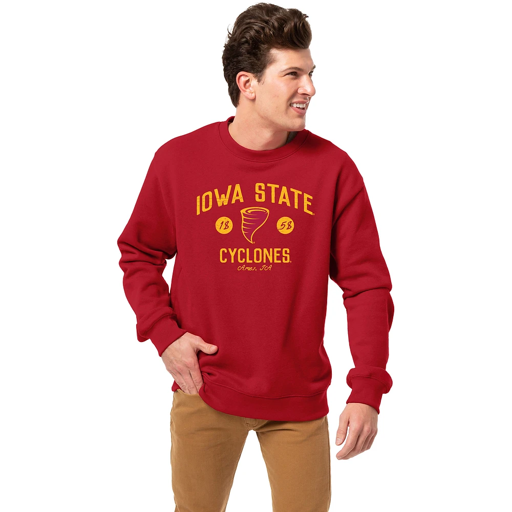 Men's League Collegiate Wear Cardinal Iowa State Cyclones Essentials 2.0 Pullover Sweatshirt