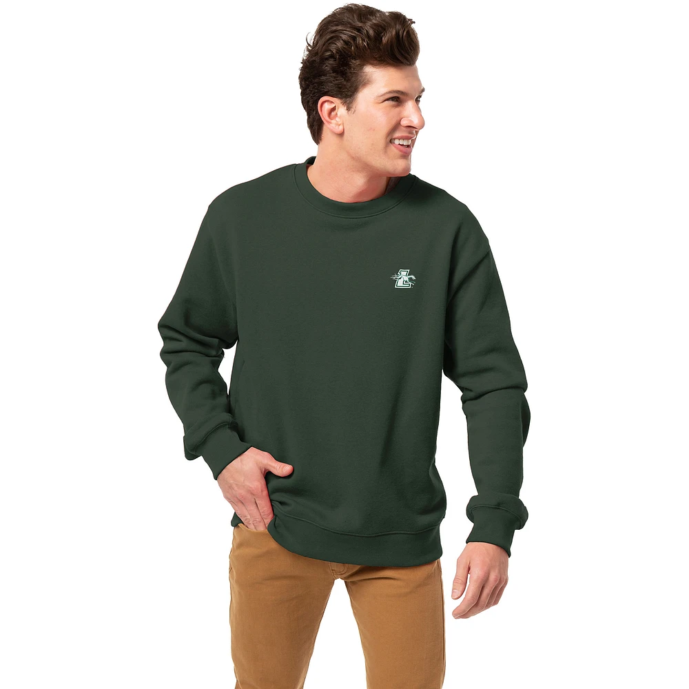 Men's League Collegiate Wear Green Loyola Greyhounds Essentials 2.0 Pullover Sweatshirt