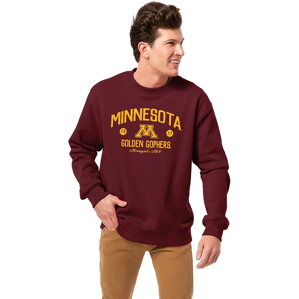 Men's League Collegiate Wear Maroon Minnesota Golden Gophers Essentials 2.0 Pullover Sweatshirt