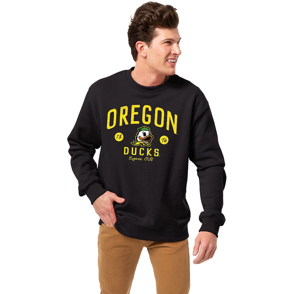 Men's League Collegiate Wear Black Oregon Ducks Essentials 2.0 Pullover Sweatshirt