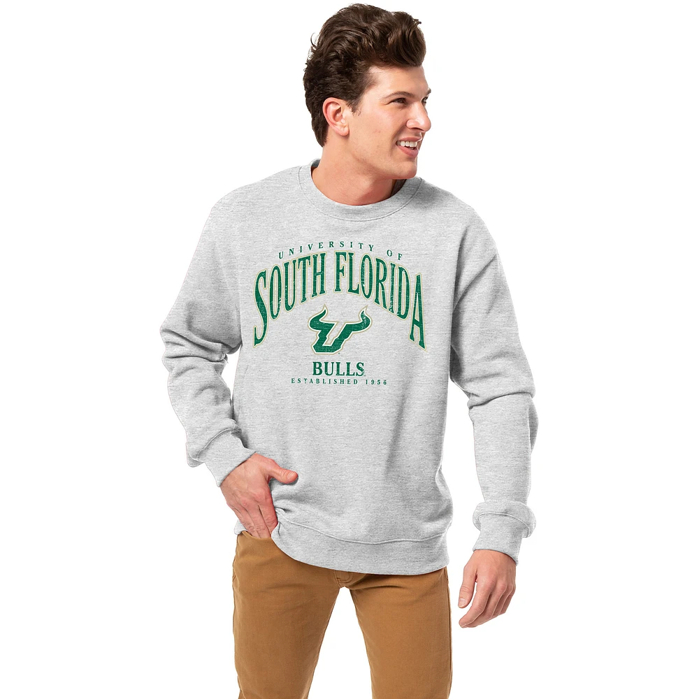 Men's League Collegiate Wear Heather Gray South Florida Bulls Essentials 2.0 Pullover Sweatshirt