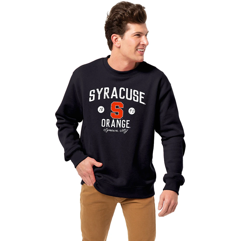 Men's League Collegiate Wear Navy Syracuse Orange Essentials 2.0 Pullover Sweatshirt