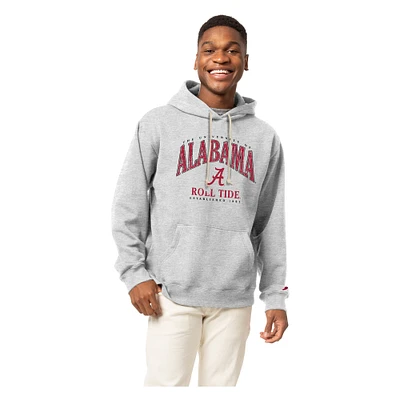 Men's League Collegiate Wear Heather Gray Alabama Crimson Tide Essentials 2.0 Fleece Pullover Hoodie