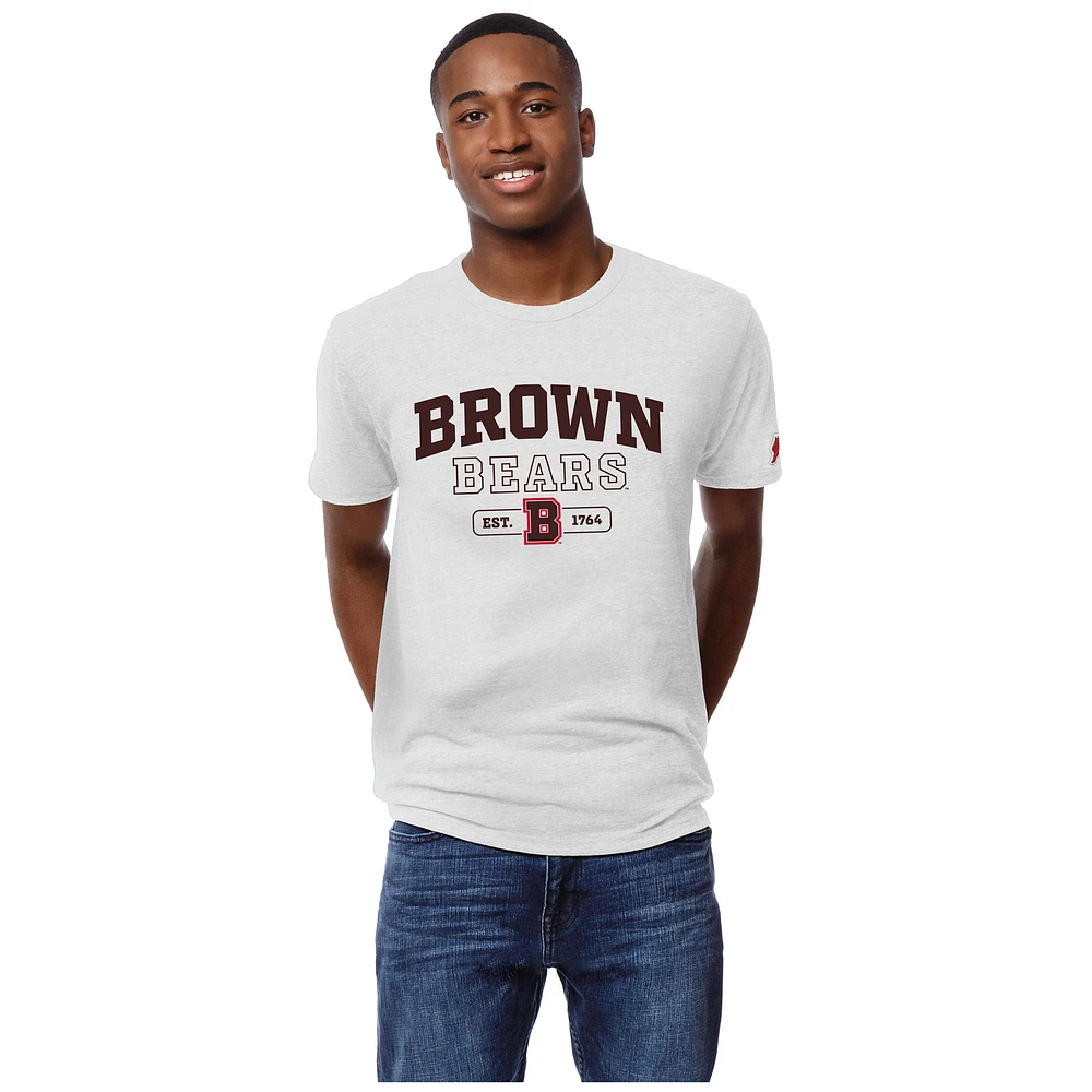 Men's League Collegiate Wear Ash Brown Bears Victory Falls Tri-Blend T-Shirt