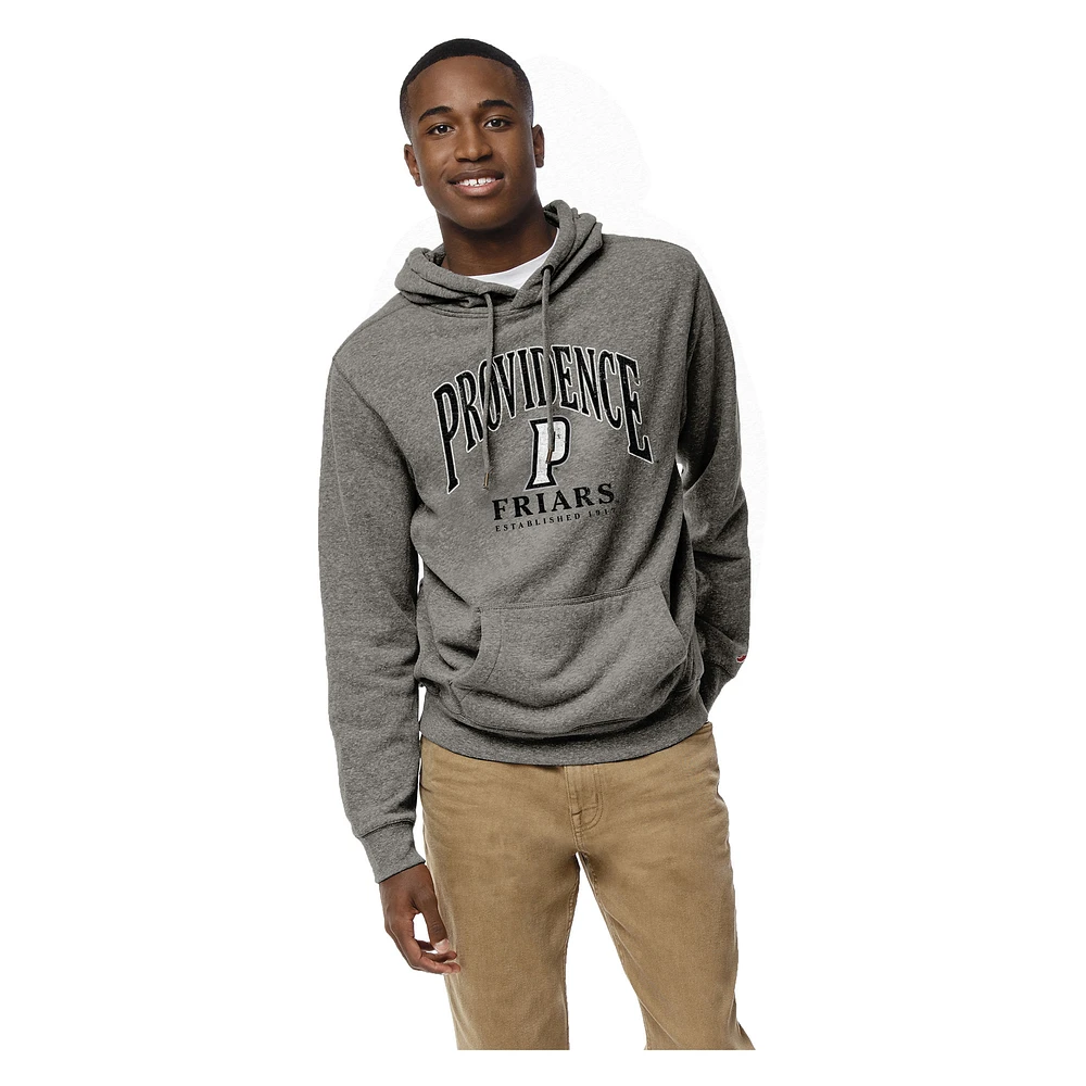 Men's League Collegiate Wear Heather Gray Providence Friars Heritage Tri-Blend Pullover Hoodie