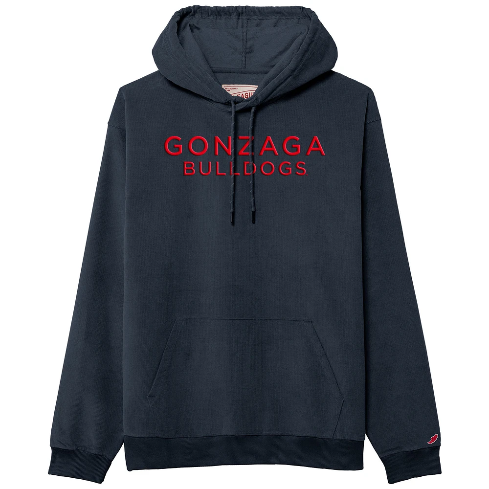 Men's League Collegiate Wear Navy Gonzaga Bulldogs Stretch Cord Pullover Hoodie